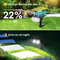 Linkind Solar Outdoor Lights Solar Lights Outdoor Waterproof Ip67 2In1 Solar Spot Lights Outdoor Solar Lights Warm White Wi