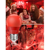 Unilamp Red Colored Light Bulbs 5W A15 Light Bulb Equivalent 40 Watt E26 Medium Base Red Led Bulb For Christmas Decoration Ha