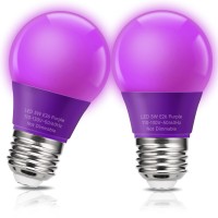 Unilamp Purple Light Bulbs Colored Light Bulb For Halloween Decoration A15 5W Led Bulb Equivalent 40 Watt E26 Medium Base Ora