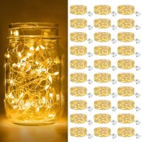 Btfarm 30 Pack Fairy Lights Battery Operated 3 Modes 7Ft 20 Led Twinkle Lights String Lights Waterproof Bulk Small Mini Silve