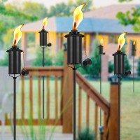 Fan-Torches Home Garden Torch Set Of 4, 16Oz Outdoor Metal Torch Garden D