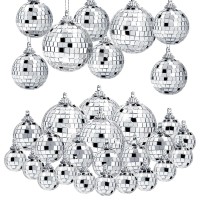 30 Pcs Disco Balls Hanging Mirror Disco Ball Ornaments Last Disco Party Decorations For Disco Themed Bachelorette Decor Diffe