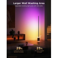 Govee Floor Lamp Pro Rgbic Led Lamp With Bluetooth Speaker And White Noise 2100 Lumens Standing Lamp Works With Alexa 16 Mil