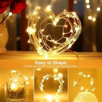 10 Packfairy Lights Battery Operated With Timer 7Ft 20Led String Lights Waterproof Silver Wire Fairy Light Battery Powered Tw