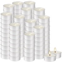 White Tealights Candles Box Of 200 Unscented Smokeless Tea Lights Candles For Emergencies Wedding Churches Anniversaries More