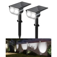 Jackyled Solar Spot Lights Owl Face 3 Modes Bright Led Solar Lights For Outside 2 Pack Landscape Lighting Ip65 Waterproof For