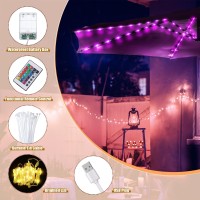 Frienda 2 Pack Patio Umbrella String Lights 16 Colors Umbrella Lights Outdoor Patio 4 Modes 104 Bright Led Patio Umbrella Ligh