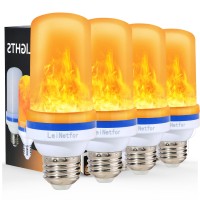 Leinetfor Led Flame Effect Light Bulb 4 Modes Flickering Light Bulbs Halloween Decorationse27 Base Outdoor Led Fire Light Bulb