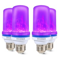 Bhcorner Smaller Led Purple Flame Light Bulbs Halloween Decorations Light Bulbse26E27 Base Christmas Purple Flickering Light