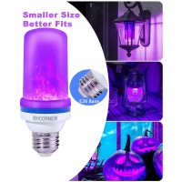 Bhcorner Smaller Led Purple Flame Light Bulbs Halloween Decorations Light Bulbse26E27 Base Christmas Purple Flickering Light