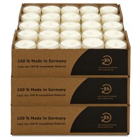 Decolite: 50-500 Tea Lights Nightlights In Transparent Case | 8 Hours Burning Time | 100% Made In Germany | Ral Tested | Highest Quality | Candles In Transparent Container (150)