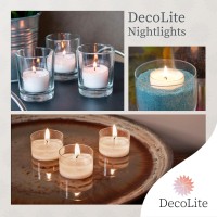 Decolite: 50-500 Tea Lights Nightlights In Transparent Case | 8 Hours Burning Time | 100% Made In Germany | Ral Tested | Highest Quality | Candles In Transparent Container (150)