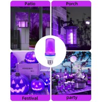 Bhcorner Smaller Size Led Purple Flame Light Bulbs Halloween Flickering Light Bulb With Gravity Sensing Effect E27 Base Chr