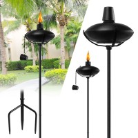 Fan-Torches 3 Pack Home Garden Torch, Outdoor Metal Torch Garden D