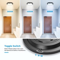 Blnan Rechargeable Motion Sensor Ceiling Light Battery Operated Wireless Motion Activated Flush Mount Led Light 7 Inch 7000Mah