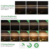 Led Grow Light Strips Grow Lights For Indoor Plants Full Spectrum 3000K 96 Leds Plant Light With 3912H Timer 10 Dimmable Le