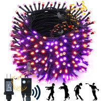 Toodour Halloween Lights Outdoor 82Ft 200 Led Halloween String Lights With Spooky Music Waterproof Plug In Motion Sensor Orang