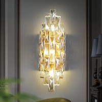 Modern Crystal Wall Sconces Gold Wall Light Fixtures Luxury Indoor Wall Lamp Crystal Vanity Wall Mount Lamps Wall Lighting For