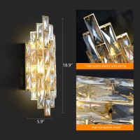 Modern Crystal Wall Sconces Gold Wall Light Fixtures Luxury Indoor Wall Lamp Crystal Vanity Wall Mount Lamps Wall Lighting For