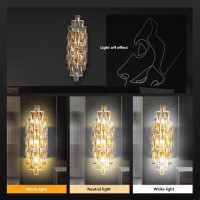 Modern Crystal Wall Sconces Gold Wall Light Fixtures Luxury Indoor Wall Lamp Crystal Vanity Wall Mount Lamps Wall Lighting For