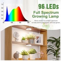 Lordem Ceiling Grow Light For Indoor Plants 96 Leds Full Spectrum Led Plant Light 5V Plant Lamp With 4812H Auto Switch 4 Di