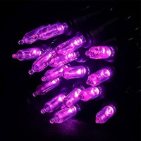 Multisparking Purple Halloween Lights 11 Feet 35 Count Mini Halloween String Lights Indoor Led Black Wire Christmas Light