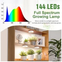 Lordem Ceiling Grow Light For Indoor Plants 144 Leds Full Spectrum Led Plant Light 5V Plant Lamp With 4812H Auto Switch 4 D