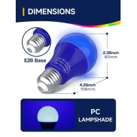 Unilamp Led Blue Light Bulbs E26 Led Bulb Blue Lights 9W Equivalent 60W Blue Colored Light Bulbs For Party Decorative Holida