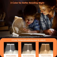 Book Light For Reading In Bed Clip On Reading Light 14 Led Rechargeable Portable Night Bookmark Lamp For Kids 80 Hrs Runtime Am