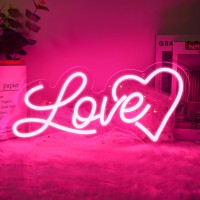 Love Heart Neon Sign 10 Levels Dimmable Usb Neon Lights For Wall Kids Bedroom Wedding Party Decoration Neon Light Gift For