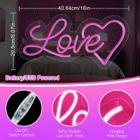 Love Heart Neon Sign 10 Levels Dimmable Usb Neon Lights For Wall Kids Bedroom Wedding Party Decoration Neon Light Gift For