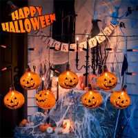 Halloween Pumpkin String Lights 7Ft Halloween Clear Orange Decorative String Lights With 25 Orange Lights Plug In Outdoor Hall