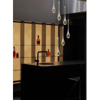 Ykolupty H86 Pendant Lights Kitchen Island 6Lights Pendant Chandelier For Dining Room Hallway Stairwell Silver Chandelier Suit