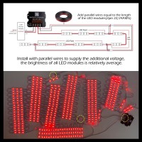 Dyna-Living 100Ft Red Led Storefront Lights App Bluetooth & Ir Remote Control 200Pcs 3-Led 5050 Smd Led Module Lights With Music Sync Mode Ip68 Waterproof Storefront Led Lights For Business