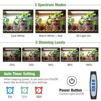 Kullsinss Grow Lights For Indoor Plants 16 In Full Spectrum Plant Grow Light Strip With Upgrade Timer 6 12 16 Hrs 3 Spectrum M