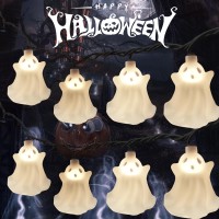 Halloween Ghost String Lights85Ft 10 White Ghost Lights Waterproof Halloween Decoration String Lights For Outdoor Indoor Hallo