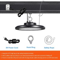 Gugsey Led High Bay Light 200W 28000Lm 5000K High Bay Led Shop Light With Plug 5 Cable And Hook Ring Ufo High Bay Led Lights