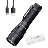 Fenix Pd40R V3.0 Tactical Flashlight, 3000 Lumen Usb-C Rechargeable Long Throw Police Duty Light With Lumentac Organizer