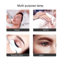 Acouto Half Moon Lighting For Beauty 28 Inch 40W Half Moon Beauty Lamp 2000Lm U Shaped Half Moon Led Nail Desk Light With Remote Control 110-240V (Us Plug)