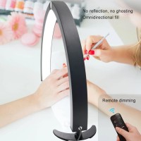 Acouto Half Moon Lighting For Beauty 28 Inch 40W Half Moon Beauty Lamp 2000Lm U Shaped Half Moon Led Nail Desk Light With Remote Control 110-240V (Us Plug)