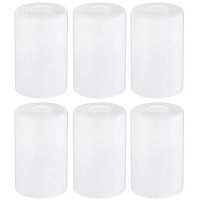 Doxvieze 6 Pack White Frosted Glass Shade Glass Shade Covers Replacements For Light Fixtures 158 Inch Fitter Globes Shades F