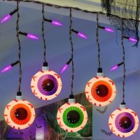 7Ft Halloween Decorations Eyeball String Lights With 10 Multicolor Eyeball Lights 15 Purple Mini Lamp Ul Listed Waterproof Fo