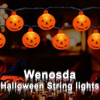 Halloween Pumpkin String Lights 85Ft Halloween Orange Decorative String Lights With 10 Pumpkin Lights Plug In Outdoor Ul List