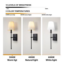 Passica Decor Battery Operated Wall Sconces Set Of Two Rechargeable Wall Lights With 5200Mah Dimmable Detachable Bulbs 15 Colo