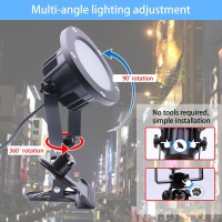 Clip Floodlight 30W Led Work Light Ip65 Waterproof 300W Equivalent 115Ft 35M Cord With Plug Lights For Workshop Garage Constr