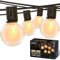 Ohlux Outdoor String Lights,165Ft*1 Dimmable Patio Lights With 88 G40 Shatterproof 2200K Led Bulbs(4 Spare),Waterproof Hanging Lights String For Outside Backyard,Cafe,Porch,Deck,Porch