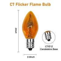 Abeja Orange C7 Flickering Flame Bulb1W Halloween Chandelier Flickering Light Bulbs With Orange Glow That Flickersc7E12 Cande