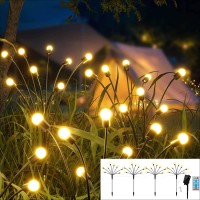 Zeyxinh 8Led Upgraded Solar Garden Lights,Solar Firefly Lights With Remote Control 8 Modes,Solar Lights Outdoor Waterproof Ip65,Wind Swaying Lights,Yard Patio Pathway Decoration(Warm White)