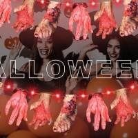 Halloween Red Led Lights With Hands And Feet Hanging Banner Cards 98 Ft 30 Led 2 Modes Battery Halloween Lights For Halloween P