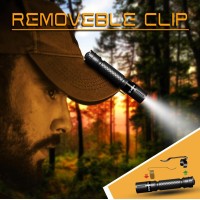 Ansyper Cc 3 Modes Small Mini Flashlights Led Powerful High Lumens Tactical Pen Light With Clip Slim Portable Pocket Compact Tor